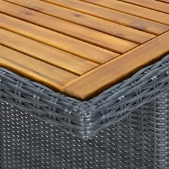 VidaXL Tuintafel Poly Rattan En Massief Acaciahout Donkergrijs 7 VidaXL Tuintafel Poly Rattan En Massief Acaciahout Donkergrijs -BBQ En Tuin Verkoop 01b01db505194205b7b2226b1cb0a131