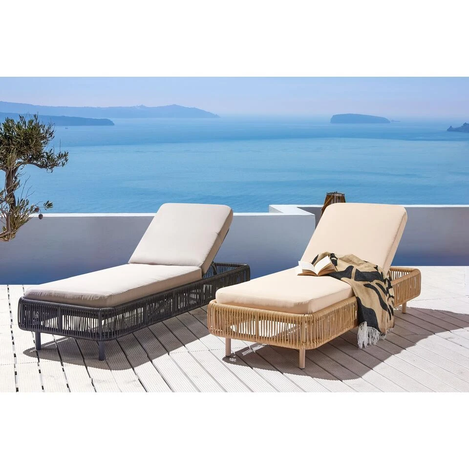 Beliani Tuinligstoel OSINI - Natuurlijk Pe Rotan 2 Beliani Tuinligstoel OSINI - Natuurlijk Pe Rotan - Image 2