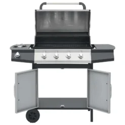 VidaXL Gasbarbecue 4+1 Kookzone Staal En Roestvrij Staal Zwart Zilver 7 VidaXL Gasbarbecue 4+1 Kookzone Staal En Roestvrij Staal Zwart Zilver -BBQ En Tuin Verkoop 04d3020727974370bbd3f58ac412b832