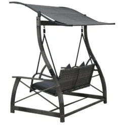VidaXL Schommelbank 3-zits Met Dak Poly Rattan Grijs -BBQ En Tuin Verkoop 0bef0fff163145e580834aeca8bb3639