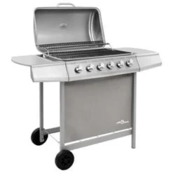 VidaXL Gasbarbecue Met 6 Branders Zilverkleurig -BBQ En Tuin Verkoop 0c57a8e675bf4866927c62cdec6fb64a