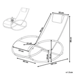 Beliani Tuinligstoel CAMPO - Blauw Staal, Textiel -BBQ En Tuin Verkoop 0dfbfce0b5ca4914a4fa348c43b4fdef