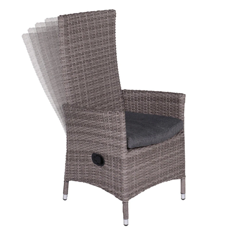 Garden Impressions Nice Verstelbare Tuinstoel Grijs - 2 Stuks 2 Garden Impressions Nice Verstelbare Tuinstoel Grijs - 2 Stuks - Image 2