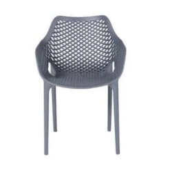 Garden Impressions Air XL Kunststof Tuinstoel Donker Grijs - 2 Stuks -BBQ En Tuin Verkoop 1000003926 0103