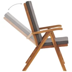 VIDAXL Tuinstoelen 2 St Verstelbaar Met Kussens Massief Teakhout Grijs 7 VIDAXL Tuinstoelen 2 St Verstelbaar Met Kussens Massief Teakhout Grijs -BBQ En Tuin Verkoop 1000006224 0103