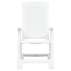 VidaXL Tuinstoelen 2 St Verstelbaar Kunststof Wit -BBQ En Tuin Verkoop 1000006296 0102