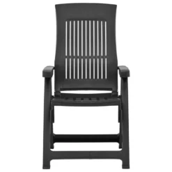 VidaXL Tuinstoelen 2 St Verstelbaar Kunststof Antracietkleurig -BBQ En Tuin Verkoop 1000006375 0102