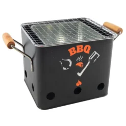 Merkloos Houtskoolbarbecue - Tafelmodel - Emmer Bbq - Zwart - 18 Cm