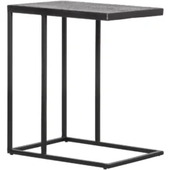 WOOOD Bijzettafel U-vorm Buiten Febe- Metaal - Zwart - 55x45x35