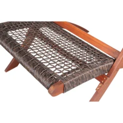 WOOOD Tuinklapstoel Ruit Lois - Hout - Donkerbruin - 73x60x78 -BBQ En Tuin Verkoop 1000013706 0102