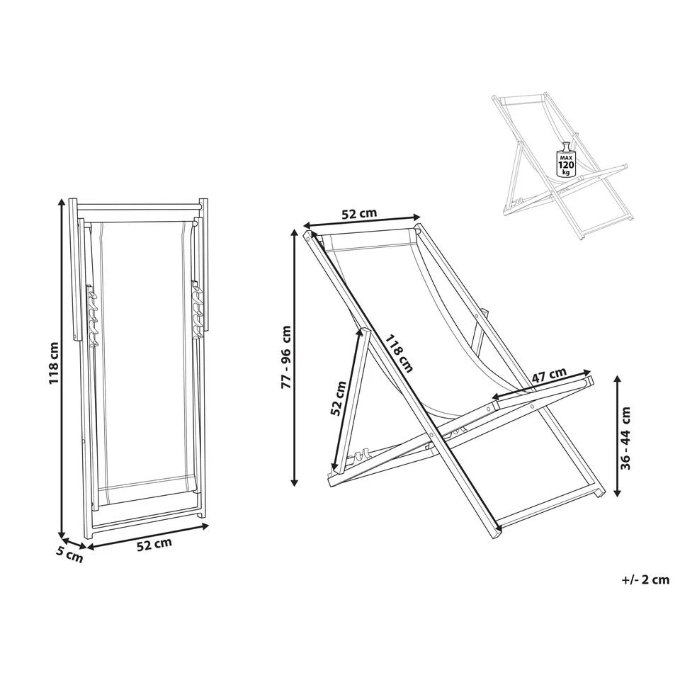 Beliani Tuinligstoel LOCRI - Rood Polyester, Aluminium 3 Beliani Tuinligstoel LOCRI - Rood Polyester, Aluminium - Image 3