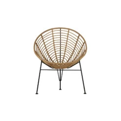 WOOOD Loungestoel Buiten Jane - PE/Metaal - Naturel - 88x72x81 -BBQ En Tuin Verkoop 1000033692 0103