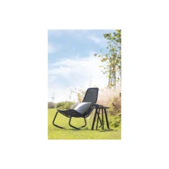 WOOOD Schommelstoel Buiten Tom - Rattan - Zwart - 97x51x95 6 WOOOD Schommelstoel Buiten Tom - Rattan - Zwart - 97x51x95 -BBQ En Tuin Verkoop 1000033983 0102