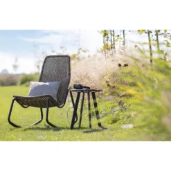 WOOOD Schommelstoel Buiten Tom - Rattan - Naturel - 97x51x95 -BBQ En Tuin Verkoop 1000041308 0102