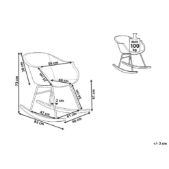 Beliani Schommelstoel HARMONY - Geel Polypropyleen -BBQ En Tuin Verkoop 1000041319 0102