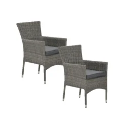 Garden Impressions Jerba Tuinstoel Grijs - 2 Stuks