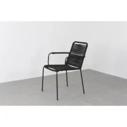 VDG Denver Rope Stapelbare Tuinstoel - Zwart -BBQ En Tuin Verkoop 1000048025 0102