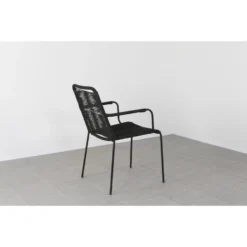 VDG Denver Rope Stapelbare Tuinstoel - Zwart -BBQ En Tuin Verkoop 1000048025 0103