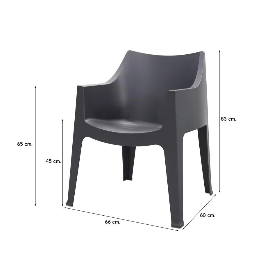 Scab Coccolona Tuinstoel Antraciet 2 Scab Coccolona Tuinstoel Antraciet - Image 2