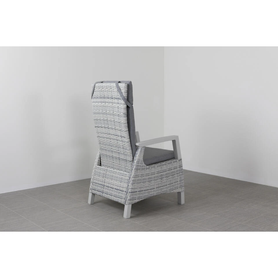 VDG Darwin Wicker Verstelbare Tuinstoel - Licht Grijs 4 VDG Darwin Wicker Verstelbare Tuinstoel - Licht Grijs - Image 4