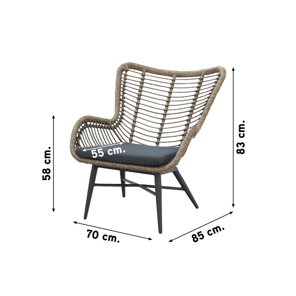 Jasmine Loungestoel - Natural 2 Jasmine Loungestoel - Natural - Image 2