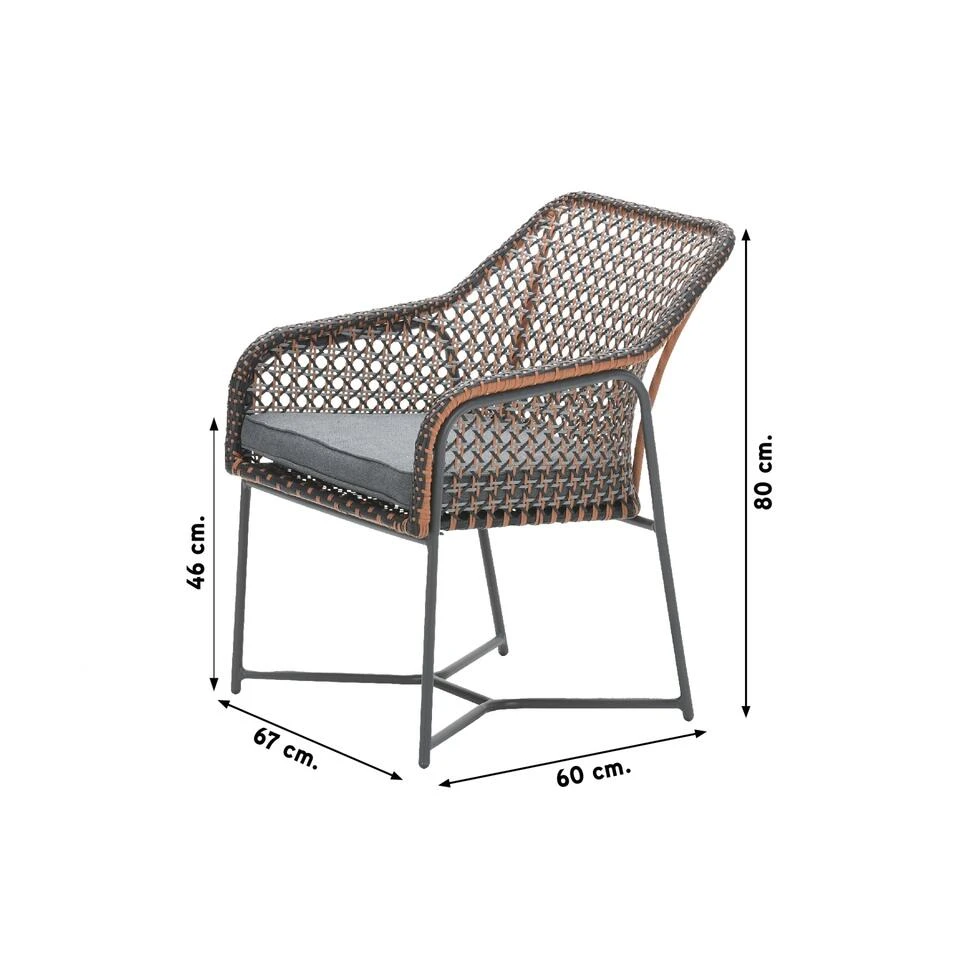 Garden Impressions Bellevue Tuinstoel - Koper/Zwart 2 Garden Impressions Bellevue Tuinstoel - Koper/Zwart - Image 2