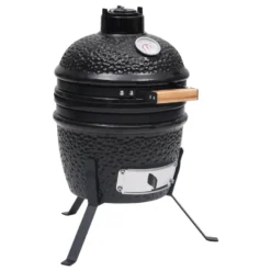 VidaXL Kamado Barbecue 2-in-1 56 Cm Keramiek Zwart