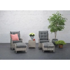 Garden Impressions Santa Rosa Tuinstoel + Voetenbank+bijzettafel -BBQ En Tuin Verkoop 1000052349 0103