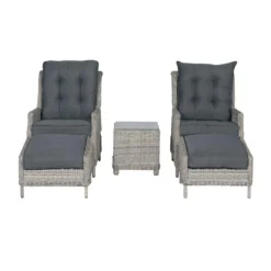 Garden Impressions Santa Rosa Tuinstoel + Voetenbank+bijzettafel -BBQ En Tuin Verkoop 1000052349 0104