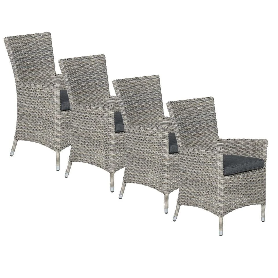 Garden Impressions Sharon Tuinstoel Vintage Willow - 4 Stuks 1 Garden Impressions Sharon Tuinstoel Vintage Willow - 4 Stuks