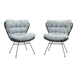 Garden Impressions Libelle Retro Loungestoel - Set Van 2 - Zwart