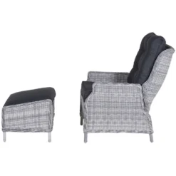 Garden Impressions Santa Rosa Tuinstoel + Voetenbank - L. Grijs -BBQ En Tuin Verkoop 1000054028 0104