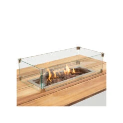 Cosipure Vuurtafel 120x80 Wit Teak -BBQ En Tuin Verkoop 1000054577 0104