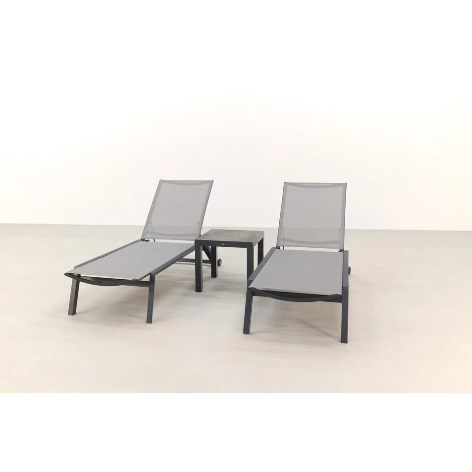 VDG Cairns Ligbedden + Bijzettafel Atlanta - Antraciet 2 VDG Cairns Ligbedden + Bijzettafel Atlanta - Antraciet - Image 2