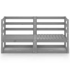 VidaXL Tuinbank 2-zits Massief Grenenhout Grijs -BBQ En Tuin Verkoop 1000060772 0102