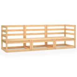 VidaXL Tuinbank 3-zits Massief Grenenhout