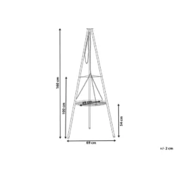 Beliani Houtskoolgrill GELAI - Zwart Staal -BBQ En Tuin Verkoop 1000064587 0102