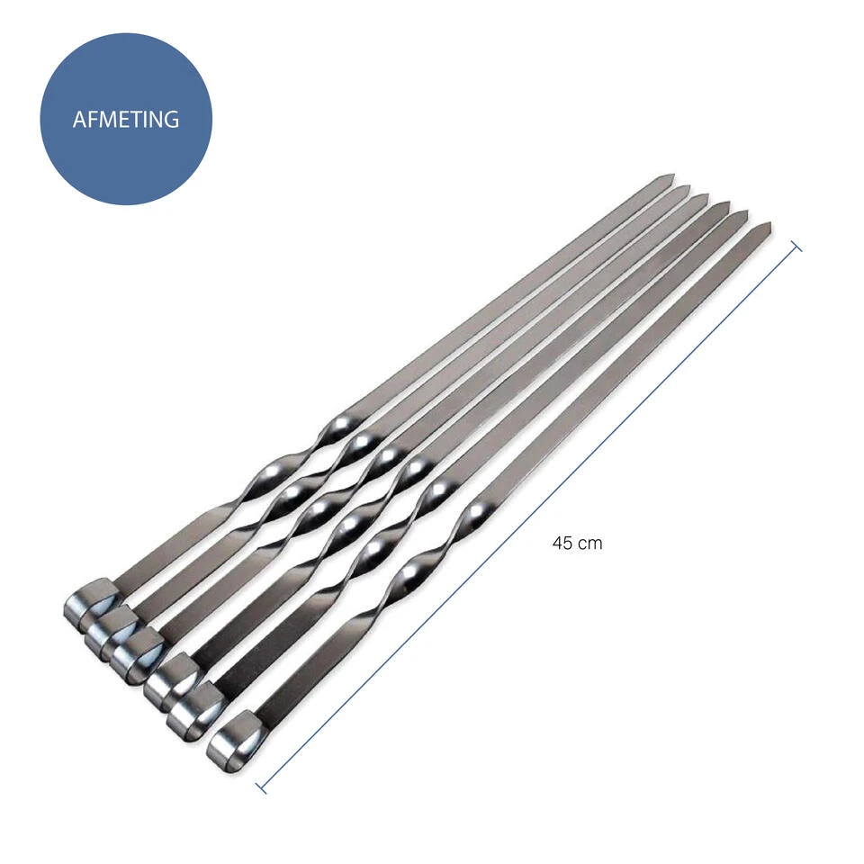 Krumble Barbecue Spiezen Set Van 6 4 Krumble Barbecue Spiezen Set Van 6 - Image 4