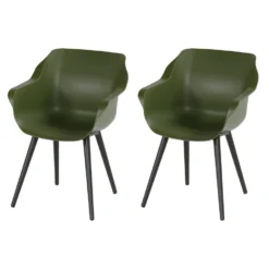 Hartman Sophie Studio Dining Armstoel - Moss Green - Set Van 2