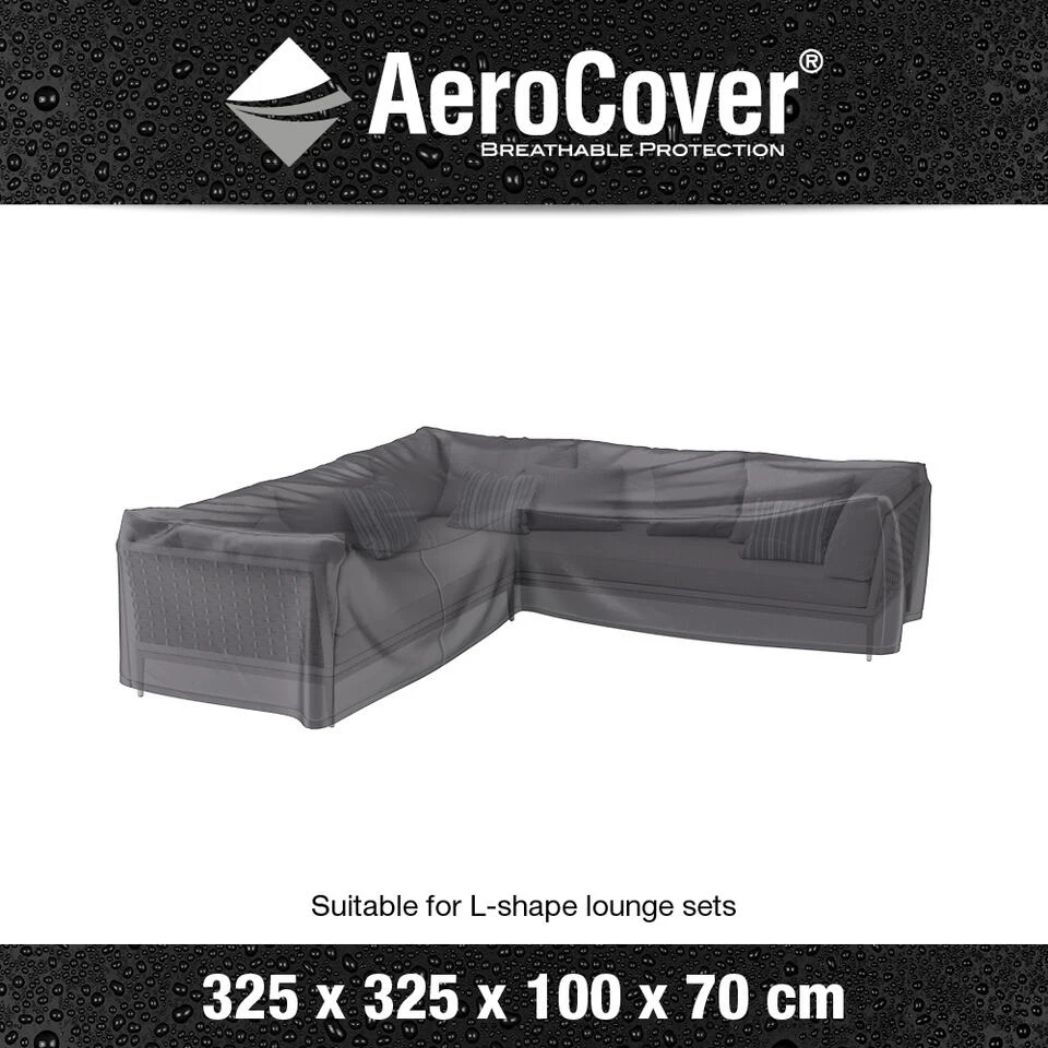 Aerocover Loungesethoes L-vorm 325x325 Cm 2 Aerocover Loungesethoes L-vorm 325x325 Cm - Image 2