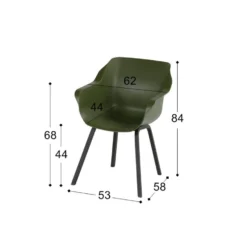Hartman Sophie Element Dining Armstoel- Moss Groen - 4 St. -BBQ En Tuin Verkoop 1000074496 0103