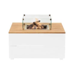 Cosipure Vuurtafel 100x100 Wit Teak -BBQ En Tuin Verkoop 1000077796 0103