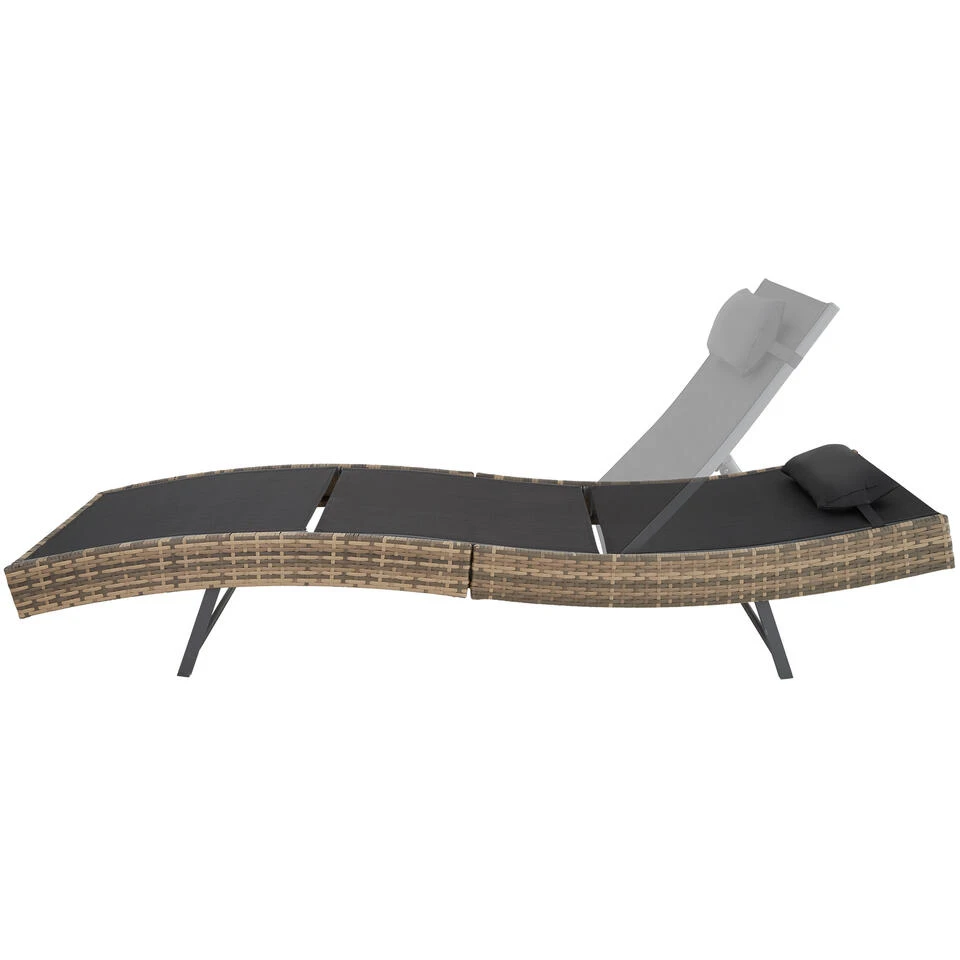 Tectake - Ligbed Delphine- 211 Cm Lang - Natuur 3 Tectake - Ligbed Delphine- 211 Cm Lang - Natuur - Image 3