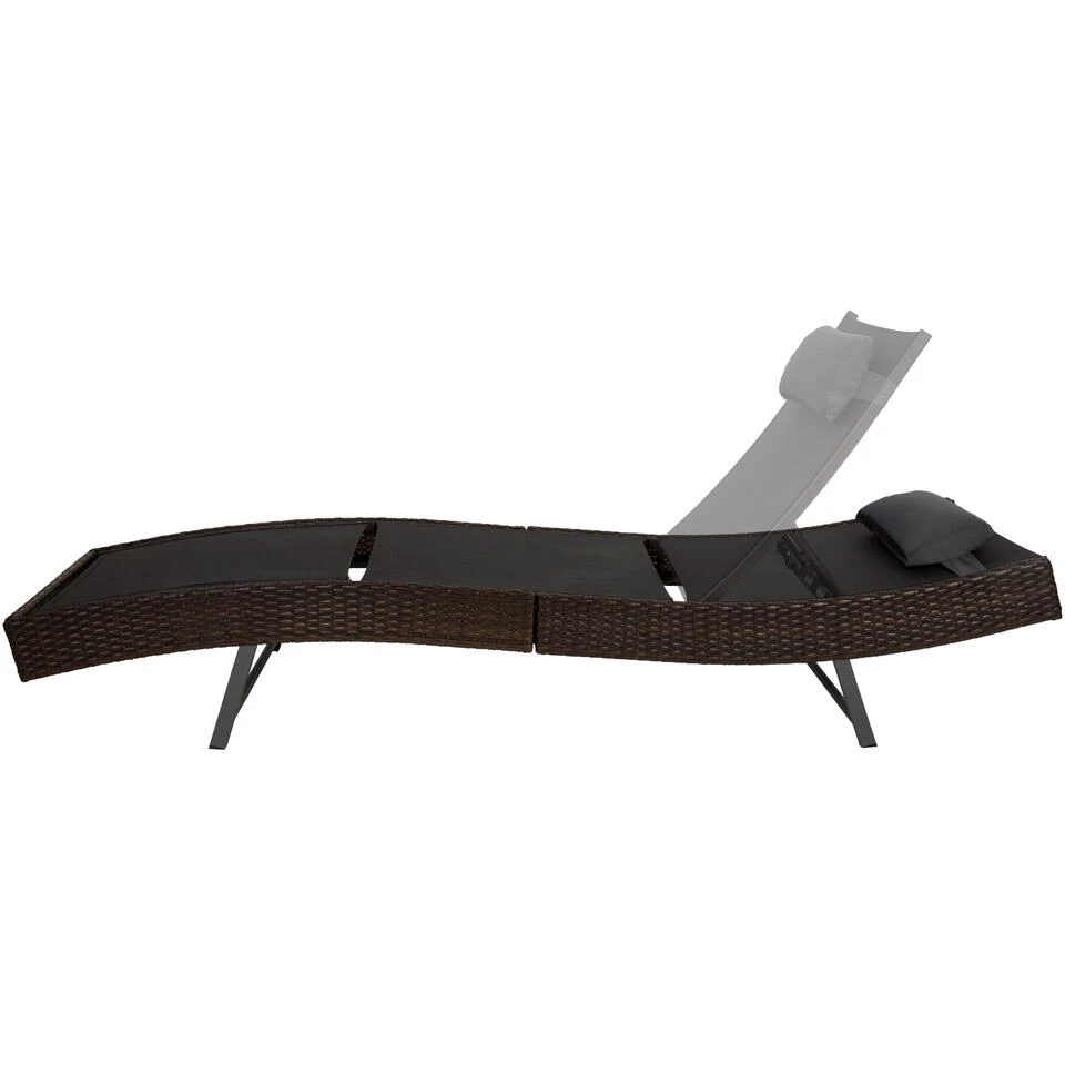 Tectake - Wicker Ligbed Delphine, Mixed Bruin, 211 Cm Lang 3 Tectake - Wicker Ligbed Delphine, Mixed Bruin, 211 Cm Lang - Image 3