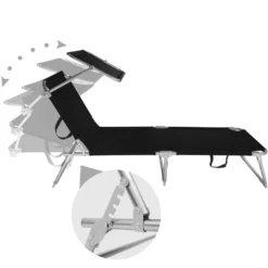 Tectake - 2 Ligbedden Met Zonnedak Ligstoelen Zwart 6 Tectake - 2 Ligbedden Met Zonnedak Ligstoelen Zwart -BBQ En Tuin Verkoop 1000082529 0102