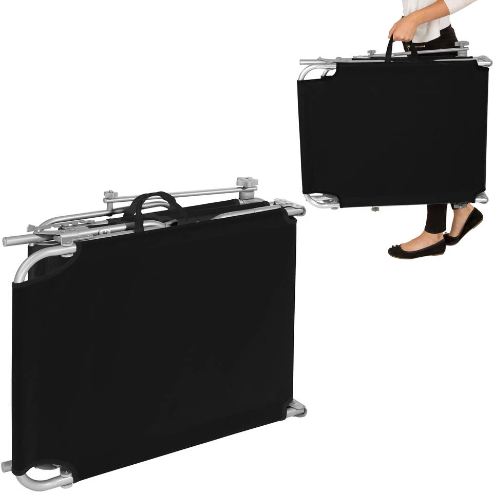 Tectake - 2 Ligbedden Met Zonnedak Ligstoelen Zwart 4 Tectake - 2 Ligbedden Met Zonnedak Ligstoelen Zwart - Image 4