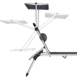 Tectake -ligbed Lorella - Aluminium- Incl. Verwisselbaar Hoofdkussen-grijs -BBQ En Tuin Verkoop 1000082533 0103