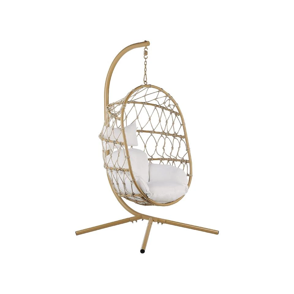 Beliani Hangstoel ADRIA - Beige Polyester 1 Beliani Hangstoel ADRIA - Beige Polyester