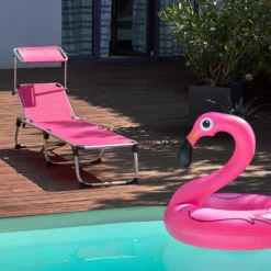 Tectake - Ligbed Zonnestoel Aurelie - Zwart -BBQ En Tuin Verkoop 1000083094 0102