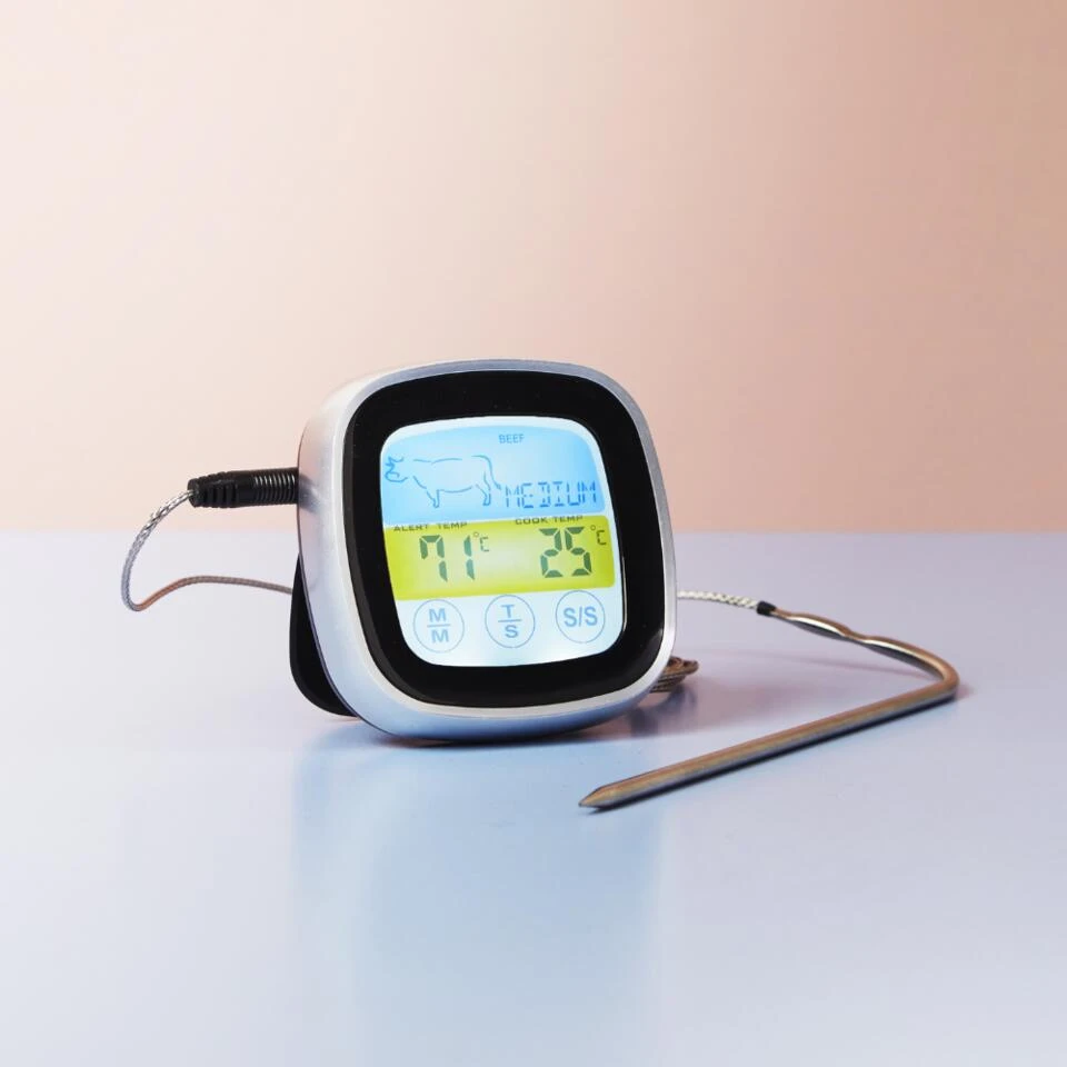 Orange85 Keuken Thermometer Met Digitaal Scherm Zwart 7.6x7.6x2.5 Cm RVS Koken 2 Orange85 Keuken Thermometer Met Digitaal Scherm Zwart 7.6x7.6x2.5 Cm RVS Koken - Image 2